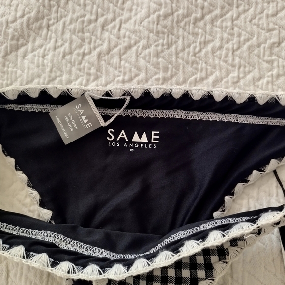 NWT SAME Los Angeles Swim The Everything Gingham Bikini Bottom Sz Xs - Picture 3 of 4
